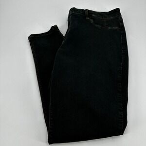 Laurie Felt Silky Overdye Skinny Jeans Black Vital Stretch XL High Rise Sleek